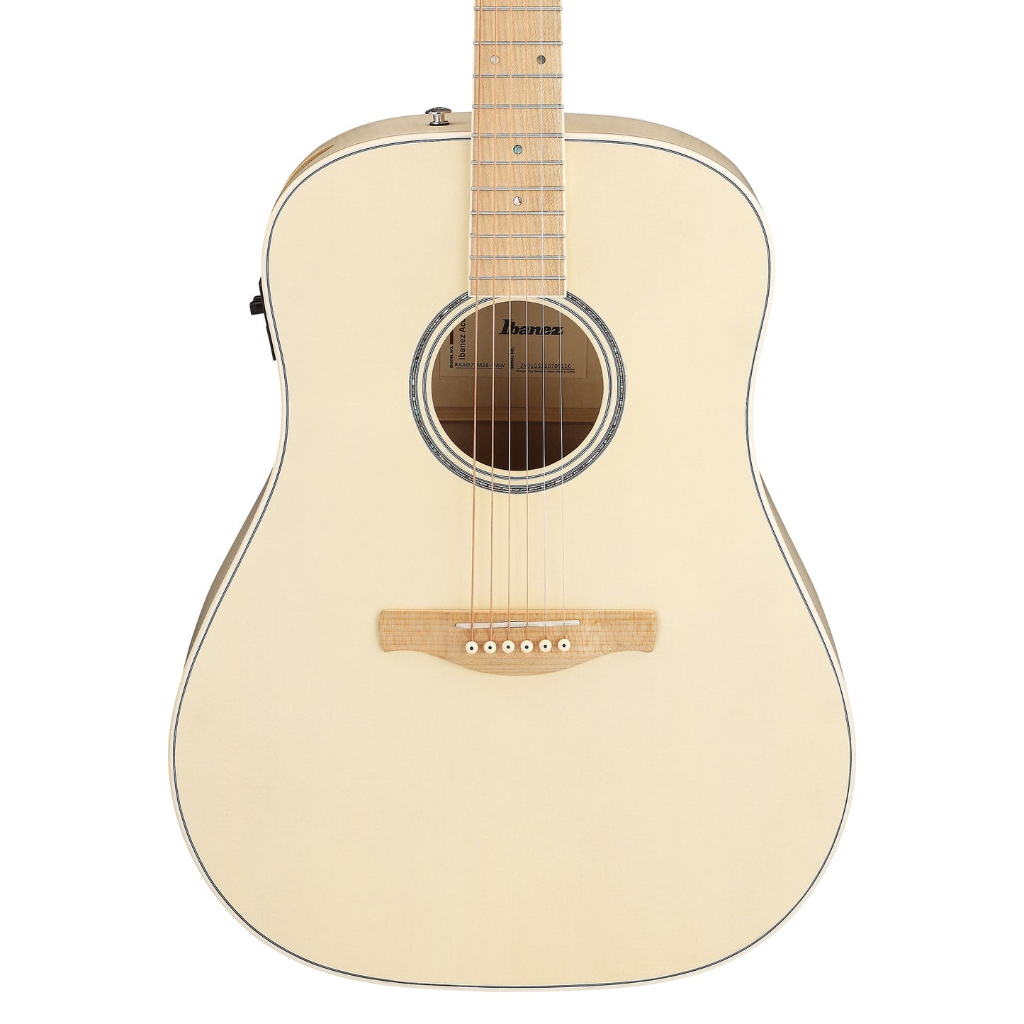 Ibanez AAD77M1E-OAW - Acoustic Electric Guitar | Open Pore Antique White