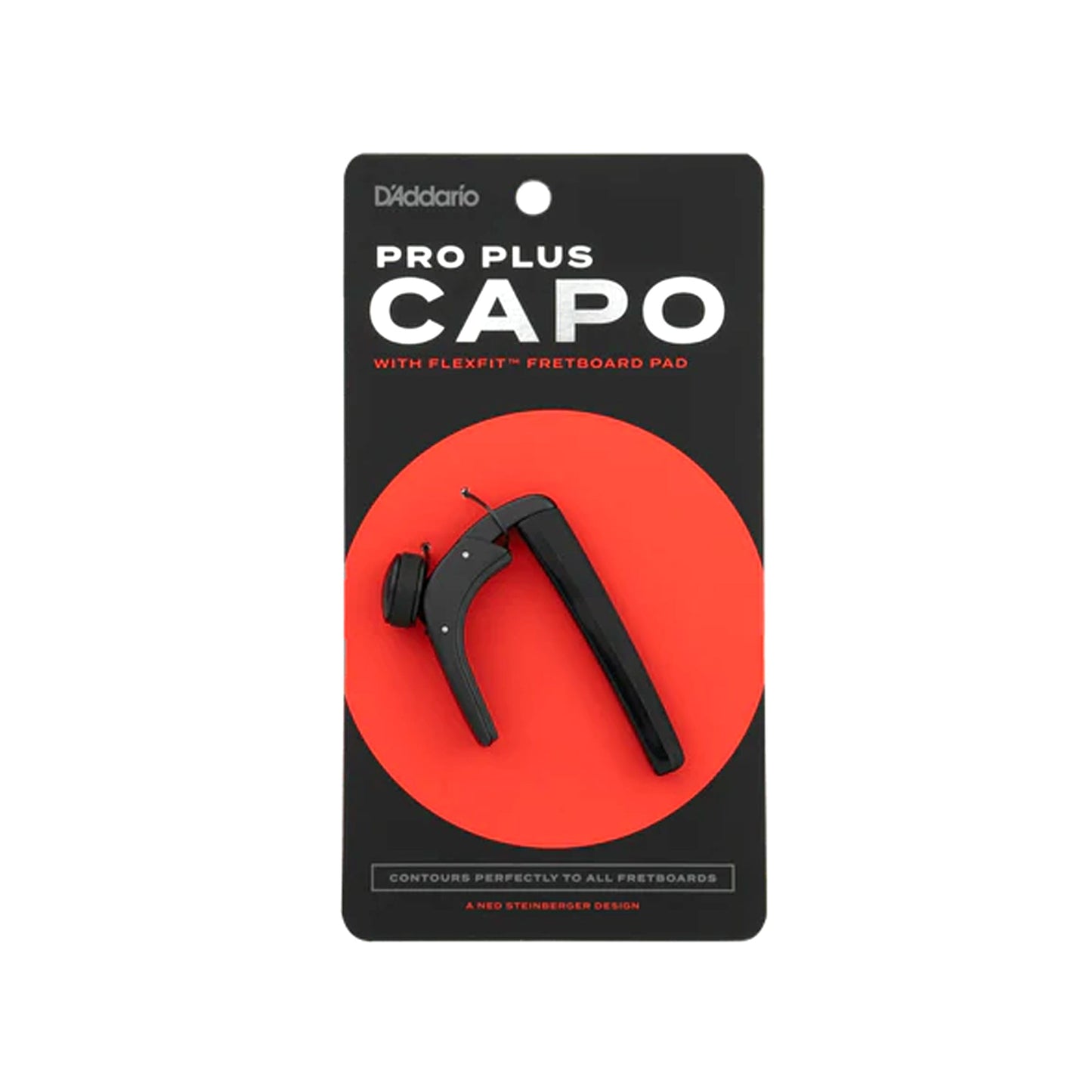 D'Addario PW-CP-19 NS Pro Plus Capo Black FlexFit Guitar