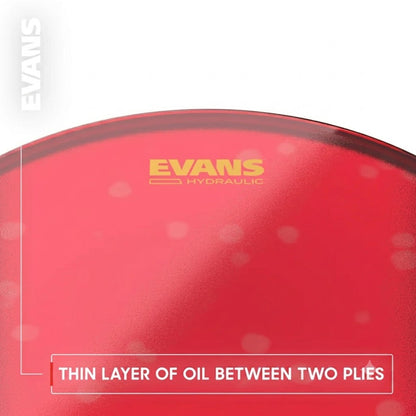 Evans BD22HR Hydraulic 22" Bass Drumhead | Red