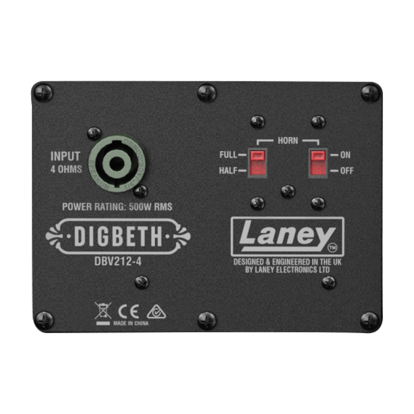 Laney DBV212-4 Digbeth 2x12 500W Bass Speaker Cabinet | Black