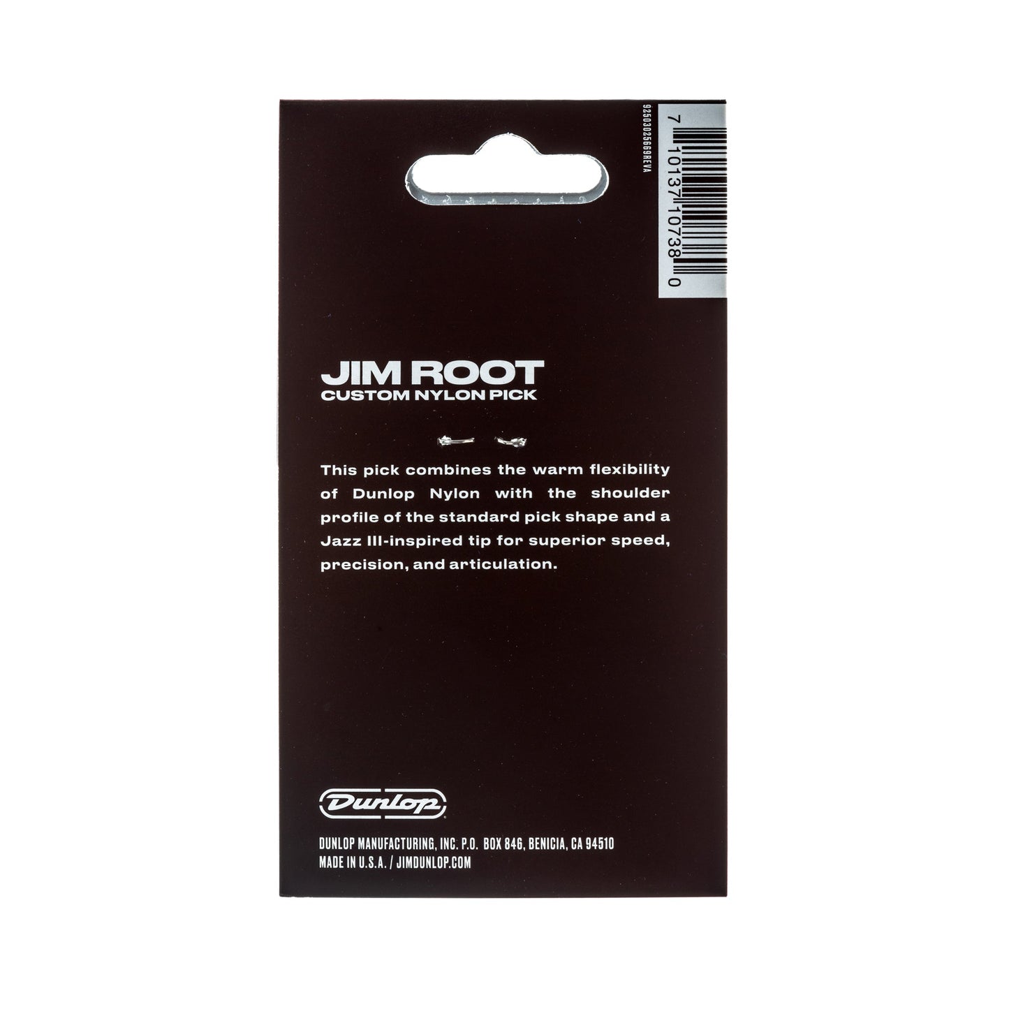 Dunlop 447PJR138 Jim Root Nylon Pick 1.38mm | Black