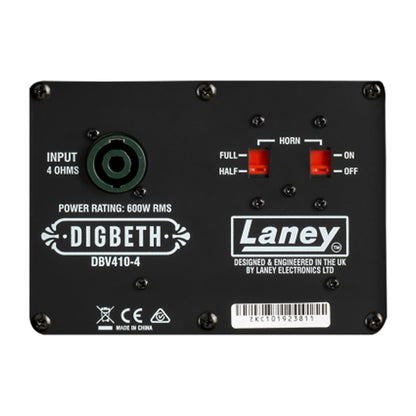 Laney DBV410-4 Digbeth 4x10 600W Bass Speaker Cabinet | Black