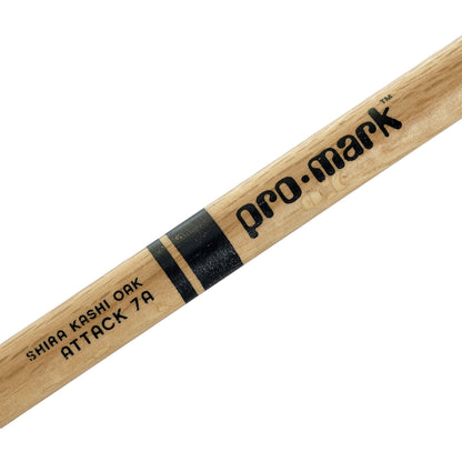 Promark PW5AW Oak 5A Japanese Shira Kashi Oak Drumsticks | Oval Wood Tip | Forward Balance | Wooden