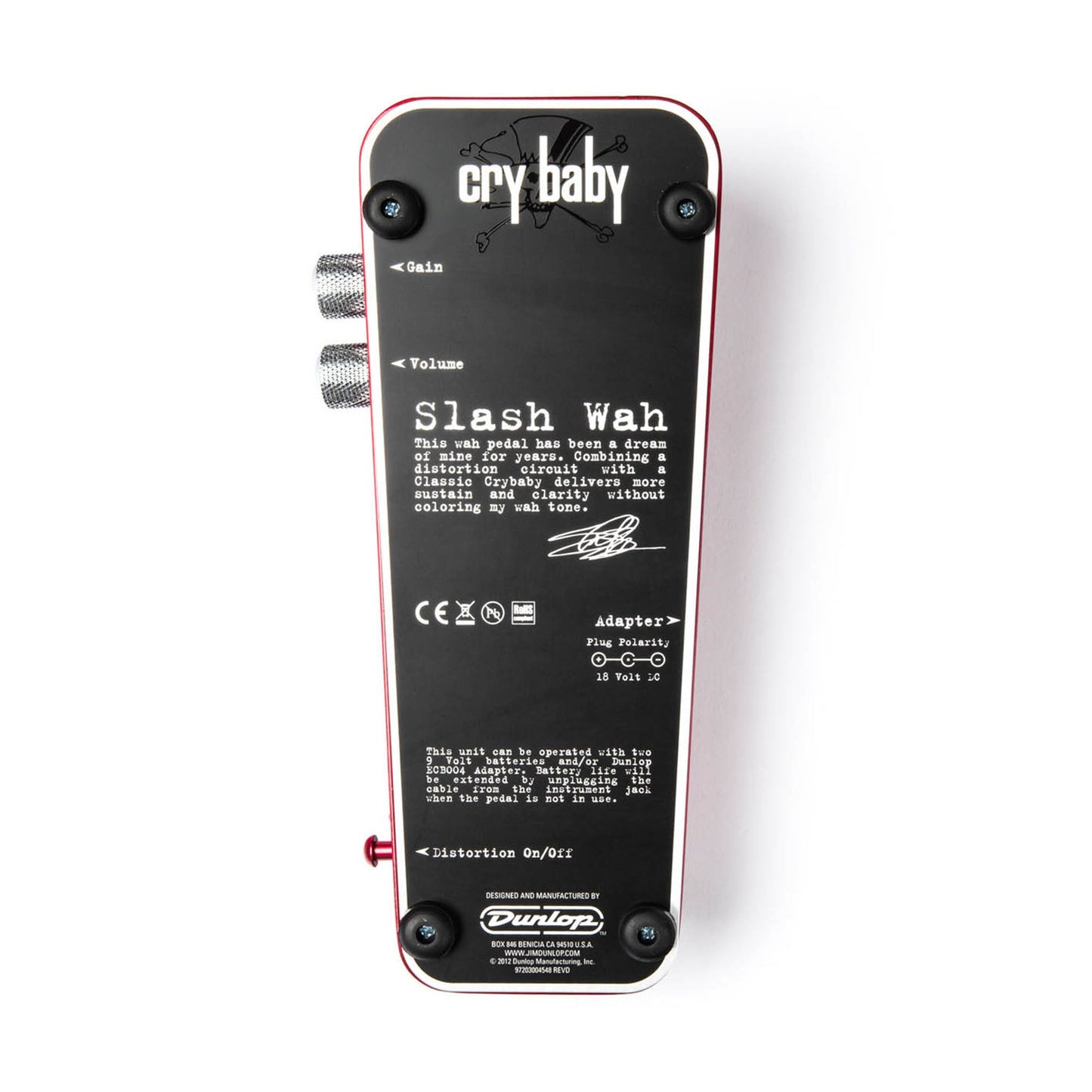 Dunlop SW95 Slash Cry Baby Wah | Metallic Red
