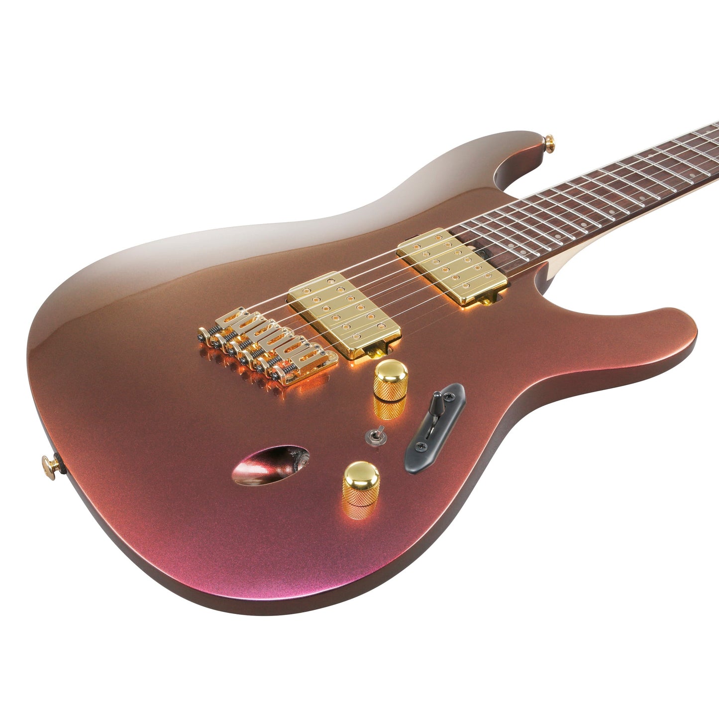 Ibanez SML721-RGC Multi-Scale Electric Guitar | Rose Gold Chameleon