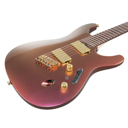 Ibanez SML721-RGC Multi-Scale Electric Guitar | Rose Gold Chameleon