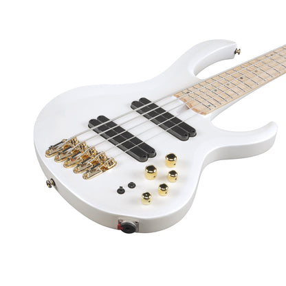 Ibanez BTB605MLM-PWM Bass Guitar | Pearl White Matte