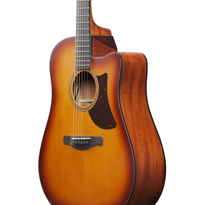 Ibanez AAD50CE-LBS Acoustic Electric Guitar | Light Brown Sunburst Low Gloss