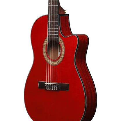 Ibanez GA35TCE-SRR Classical Acoustic Electric Guitar | Sapphire Red High Gloss
