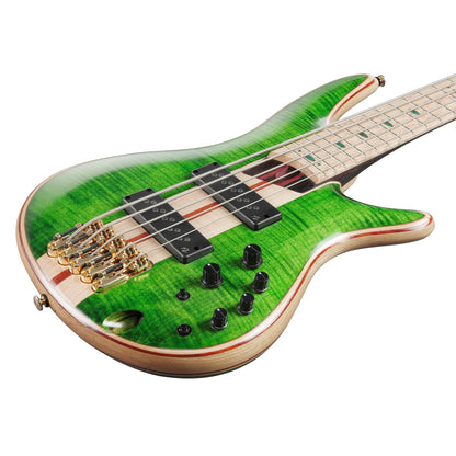 Ibanez SR5FMDX-EGL 5-String Bass Guitar | Emerald Green Low Gloss