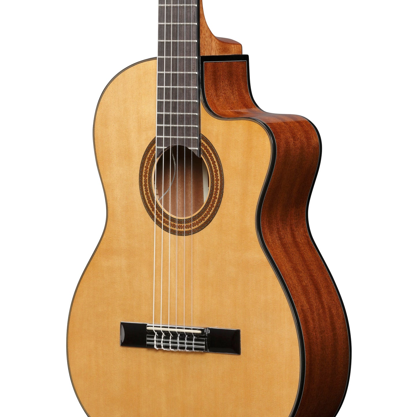 Ibanez GA6CE-AM GA Series Cutaway Classical Acoustic Electric Guitar | Spruce Top | Sapele Back & Sides | Purpleheart Fretboard | Amber High Gloss