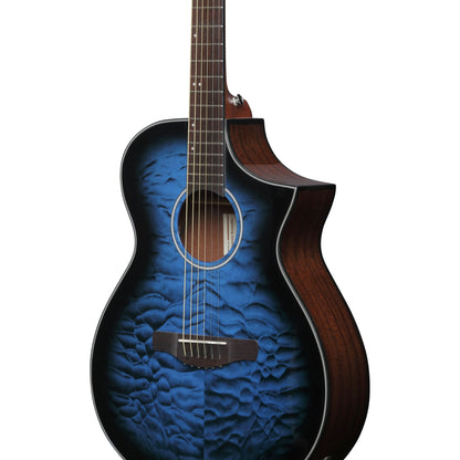Ibanez AEWC16QA-TLH - Acoustic Electric Guitar | Transparent Blue Sunburst High Gloss