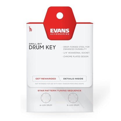 Evans DABK Drill Bit Drum Key | 1/4" Hex