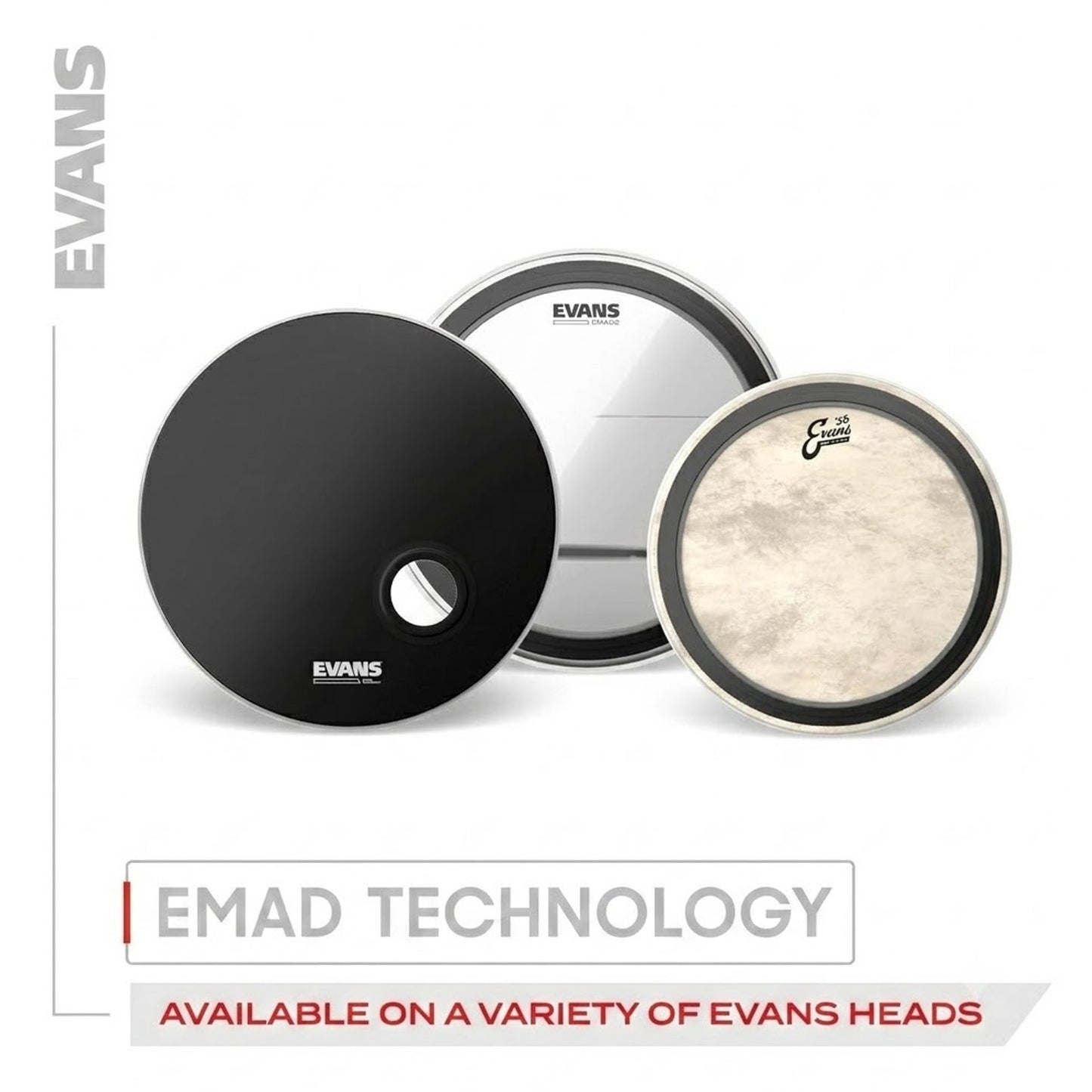 Evans EBP-EMADHW Heavyweight 22" and 14" Drum Head Pack