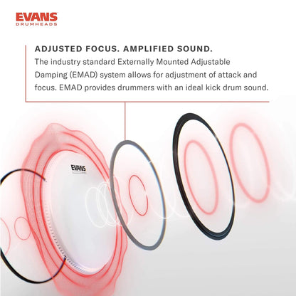 Evans BD22EMADHW EMAD Heavyweight 22" Clear Bass Drumhead