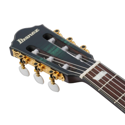 Ibanez FRH20FMN-DGL Nylon Acoustic Electric Guitar | Deep Emerald Green Low Gloss