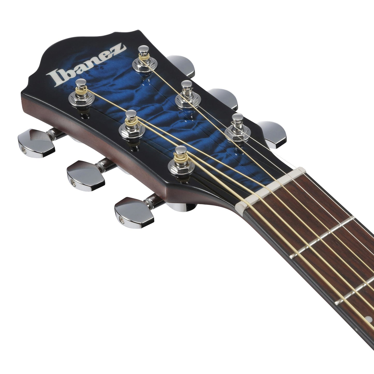 Ibanez AEWC16QA-TLH - Acoustic Electric Guitar | Transparent Blue Sunburst High Gloss