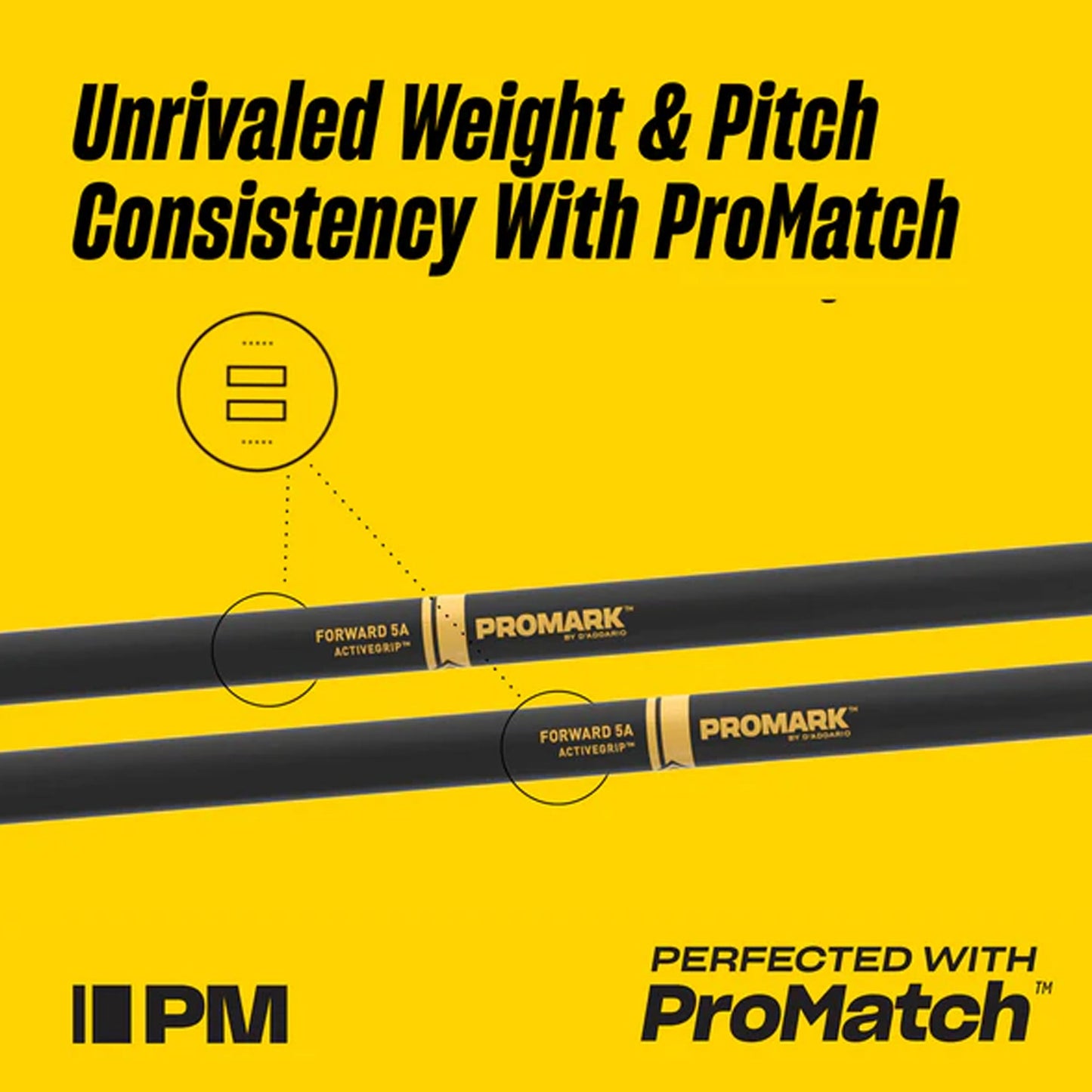 Promark TXMP420XW-AG Mike Portnoy 420X ActiveGrip Hickory Drumsticks | Oval Wood Tip | Long Taper | Black