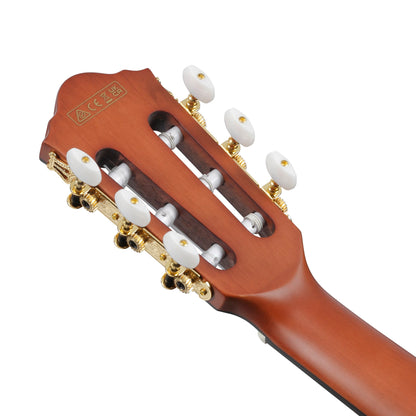 Ibanez FRH10N-BSF FRH Series Nylon String Acoustic Electric Guitar | Solid Sitka Spruce | Sapele | Fan Bracing | Brown Sunburst Flat