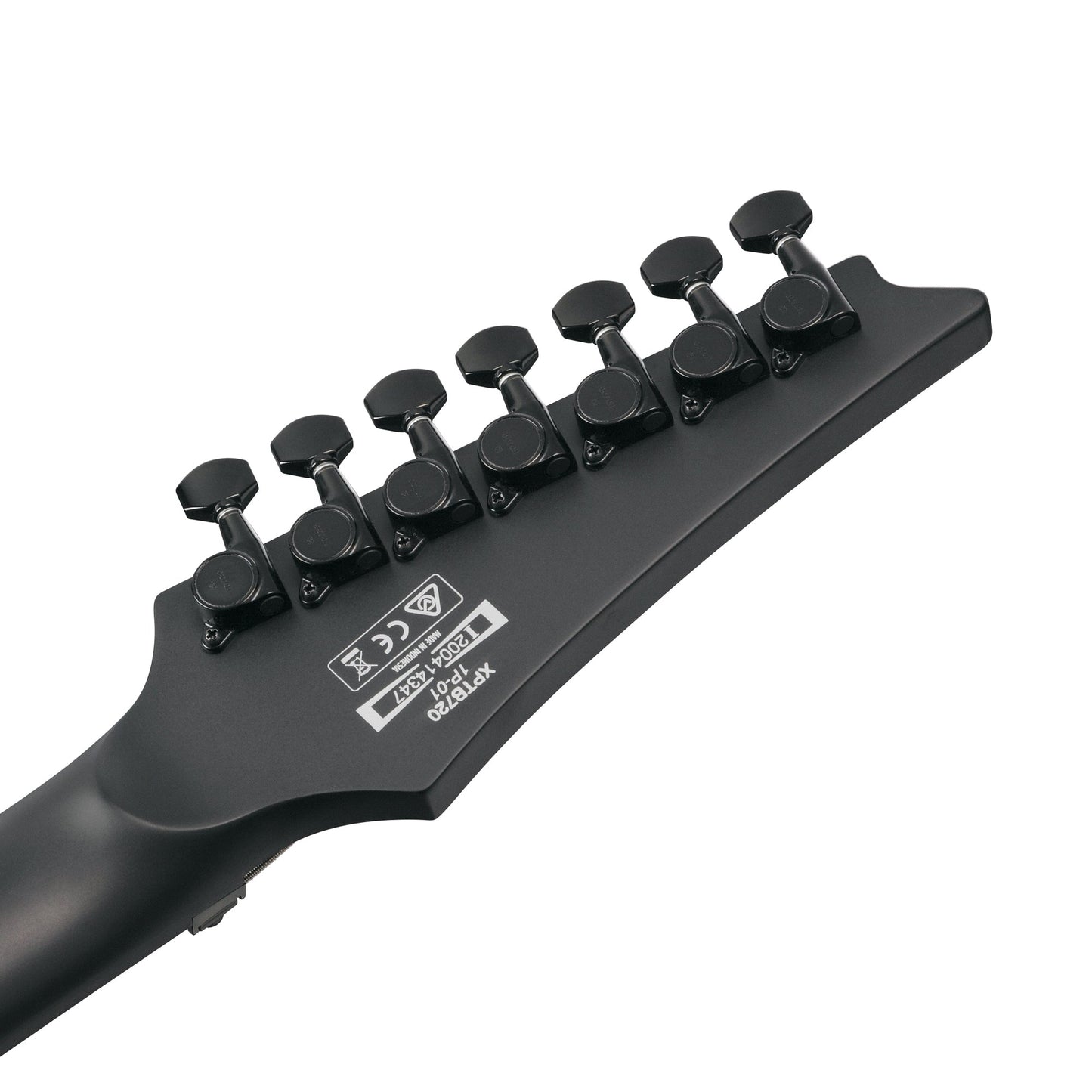 Ibanez XPTB720-BKF Iron Label Xiphos 7-String Electric Guitar | Black Flat